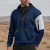 Men's Leisure Hooded Sweatshirt Solid Hoodie Streetwear Men's Clothing Warm Long Sleeve