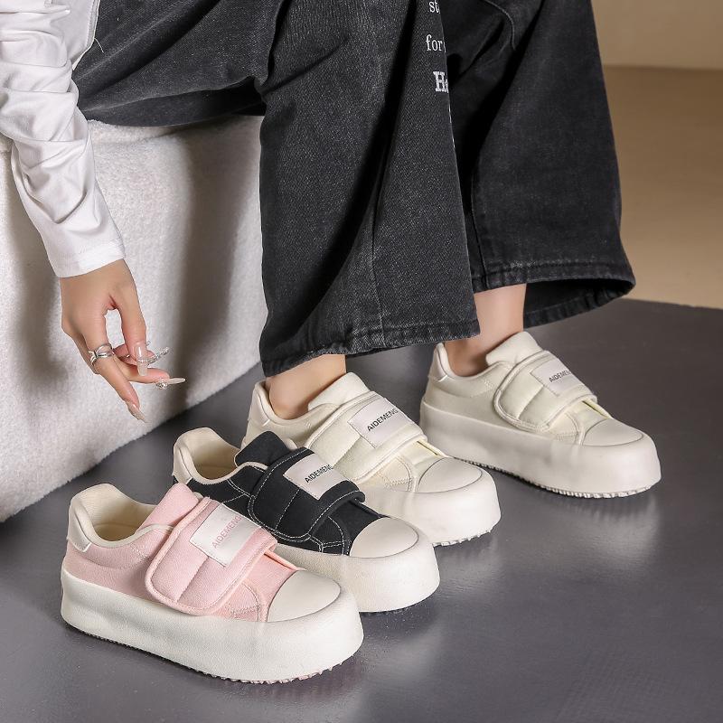Plátěné boty Dámské Jarní Studentské s tlustou podrážkou Board Shoes Jarní a Podzimní Volnočasové boty TP316