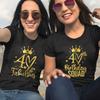 T-Shirt für Damen Kapitel 40. Geburtstag Crew Party Y2k Tops Grafik 40 Geburtstag Squad Kapitel T-Shirt Sommer Kurzarm Tees