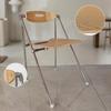 Wooden Folding Chair Space-Saving Minimalist for Small Apartments