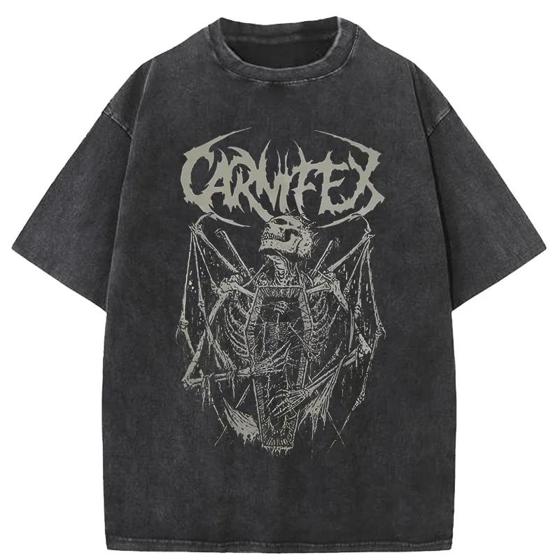 Summer Grunge Goth T Shirt for Men Aesthetic Loose Unisex T-shirt Punk Dark Streetwear Gothic Top Harajuku Cotton Men's Clothin