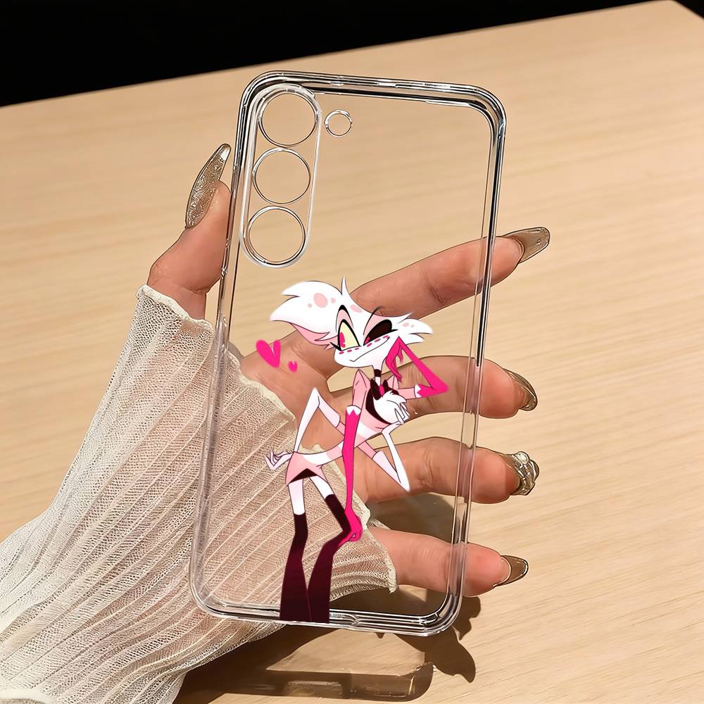 Angel Dust H-Hazbin H-Hotel Phone Case For Samsung S25,S24,S21,S22,S23,S30,Ultra,S20,Plus,Fe,Lite Transparent Cover