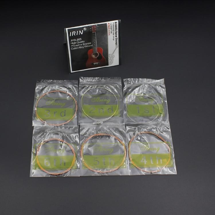 Lot de 6 Parties d'Entraînement pour Guitare Acoustique Professionnelles 6 Cordes Cordes de Guitare Folk