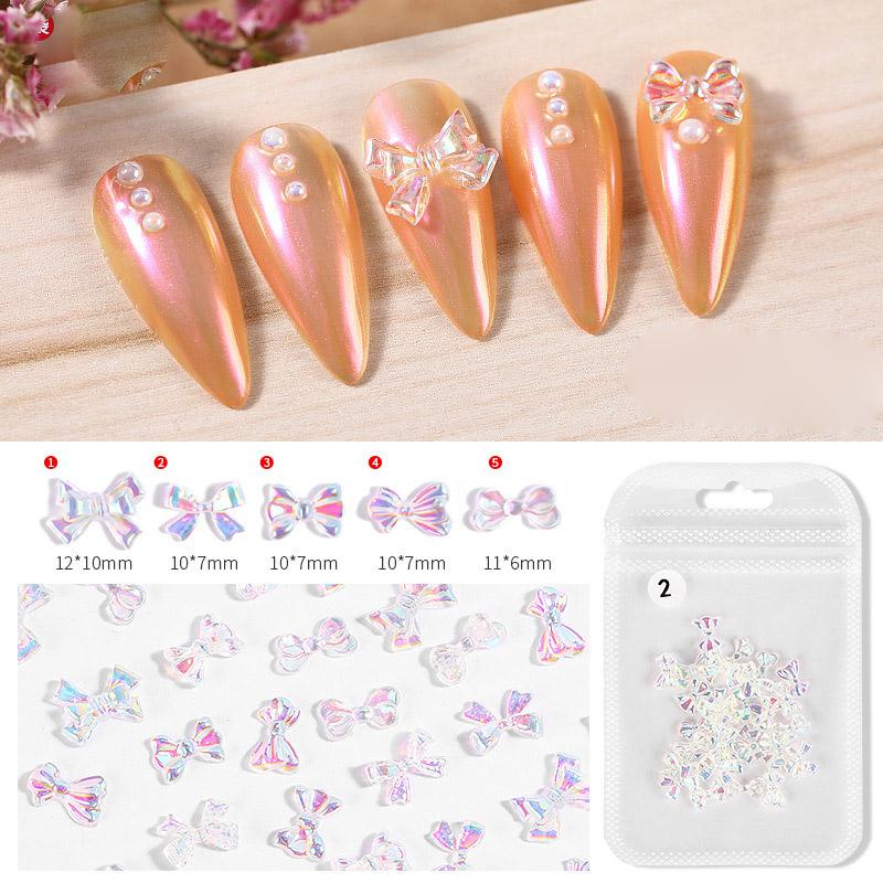 

Nail Art Aurora Bow Jewelry Трехмерные универсальные украшения для ногтей с кристаллами и бабочками