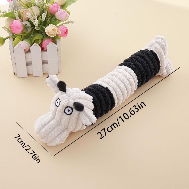 Pet Chew Squeaky Toy for Dogs Cats - Plush Interactive Training Toy, Teeth Cleaning Molar Toy, Safe Soft Chew Toy for