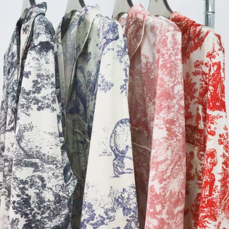 Di Lizheba's autumn new ice and snow silk can be worn outside, high-end loungewear two-piece pajamas for women