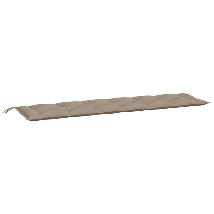 Maison Exclusive - Coussins de banc jardin lot de 2 taupe 200x50x7 cm tissu Oxford