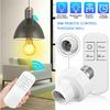 Remote Control Light Socket with 15 30 60 Minute Timer E26 E27 Bulb Holder Wireless Wall Switch for Closet Basement Attic Stairwell Lighting (110V