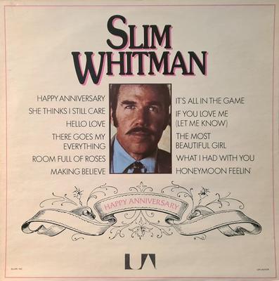 LP Record SLIM WHITMAN - Happy Anniversary UALA319R United Artists  1974 US Folk Used