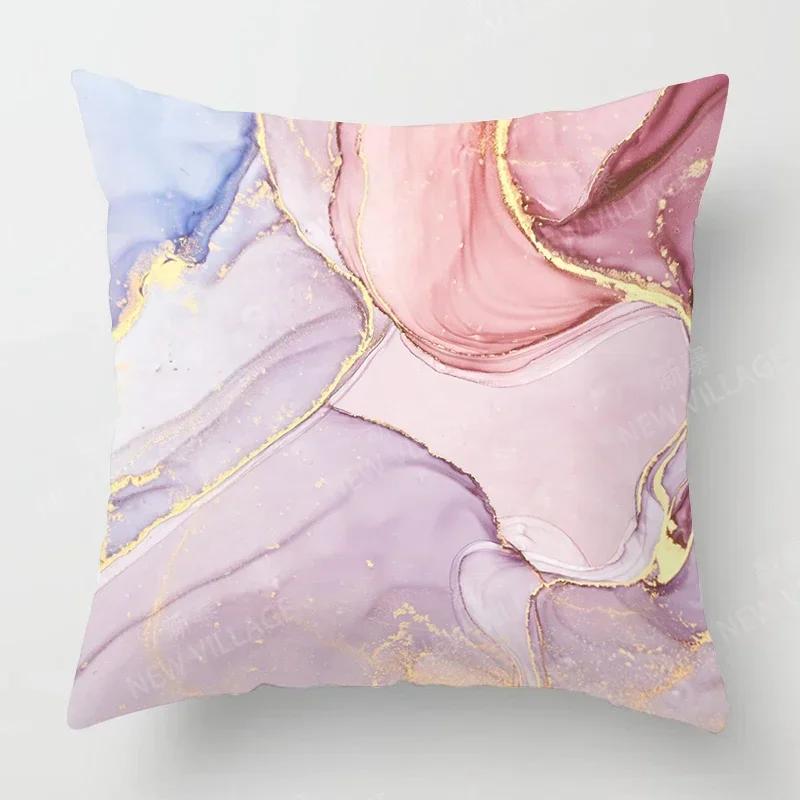 Abstract Personality Design Pink Marble Cushion Cover Home Decor Throw Pillow Cover Living Room Sofa Decor