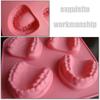 2 Pcs Silicone Ice Tray 3d Tooth-shaped Moulds Food Grade Ice Cube Mold