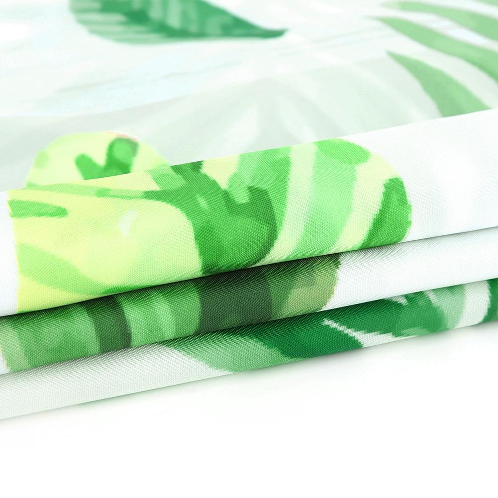 Unique Plant Leaves Pattern Shower Curtain Waterproof Mildew Proof Bathroom Curtain Decoration150x180cm