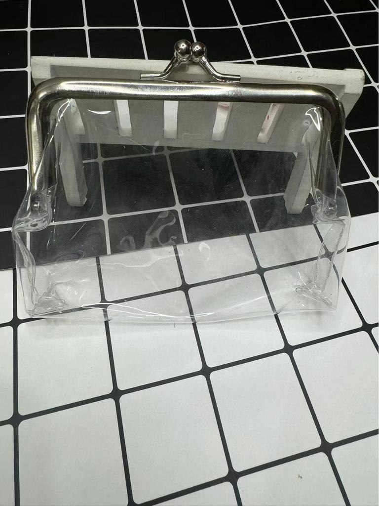 4-tums transparent myntplånbok nyckelring