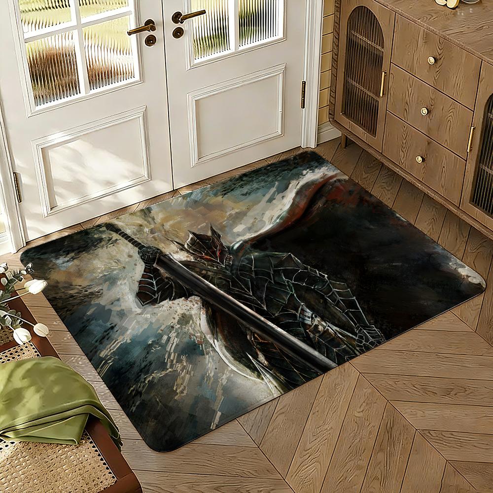 Tappetino Berserk Morbido Spesso Assorbente Antiscivolo per Camera da Letto Soggiorno Tappetino d'Ingresso Decorazione per la Casa Tappeti in Flanella