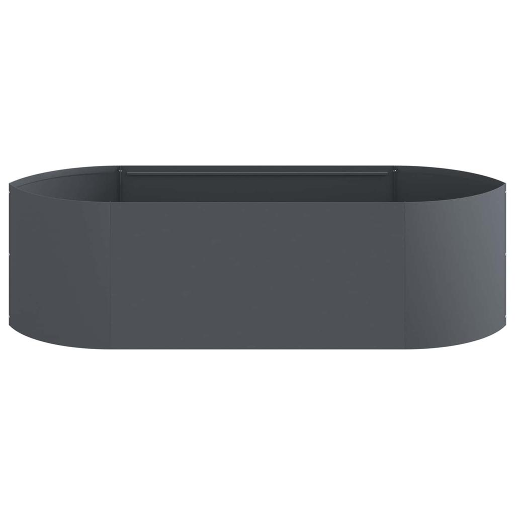 Raised Garden Bed for Outdoor Use Anthracite Grey 140 X 40 X 40 Cm Steel