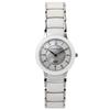 Ceramica 3 ATM impermeabile [Mauro Gerardi] Orologio da donna a energia solare, resistente, MJ044-3 (Bianco/Bianco Ceramica/Argento)