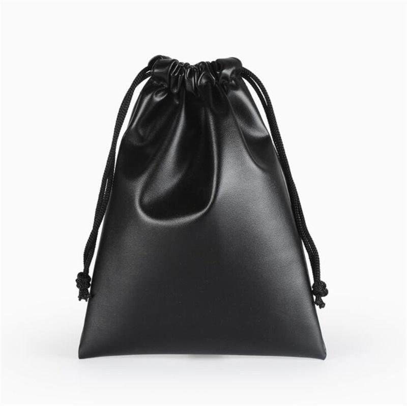 6Pcs/Set Leather Drawstring Pouch Jewelry Bag Party Gift Pouch Bag Earphone Phone Storage Bags Kit