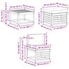 Outdoor Sofa Set 6 pcs White and Beige 59 x 59 x 37 cm