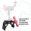Heavy Duty Multifunctional Super Crabbing Clamp 1/4inch-20 & 3/8inch-16 Screw Thread Adapter for Camera Photography Ligh