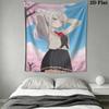 Alya Anime Wall Tapestry Aesthetic Wall Hanging Printed Fabric Blanket Decorative Tapestries for Bedroom Living Room Home Decor