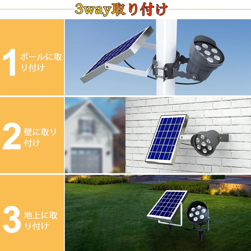 Ofuray Solar Brightest Garden 5200mAh Large Up to 15 Hours of Powerful Outdoor Solar Separate Aluminum Alloy IP67 Adjustable Beam Lights Up and