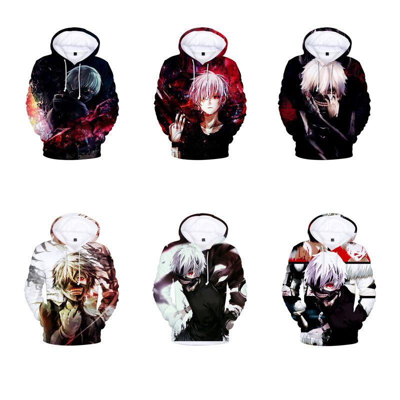 Tokyo Ghoul Hoodie Herren Damen 3D-Druck Pullover Cosplay Kostüm In Premium Baumwollmischung