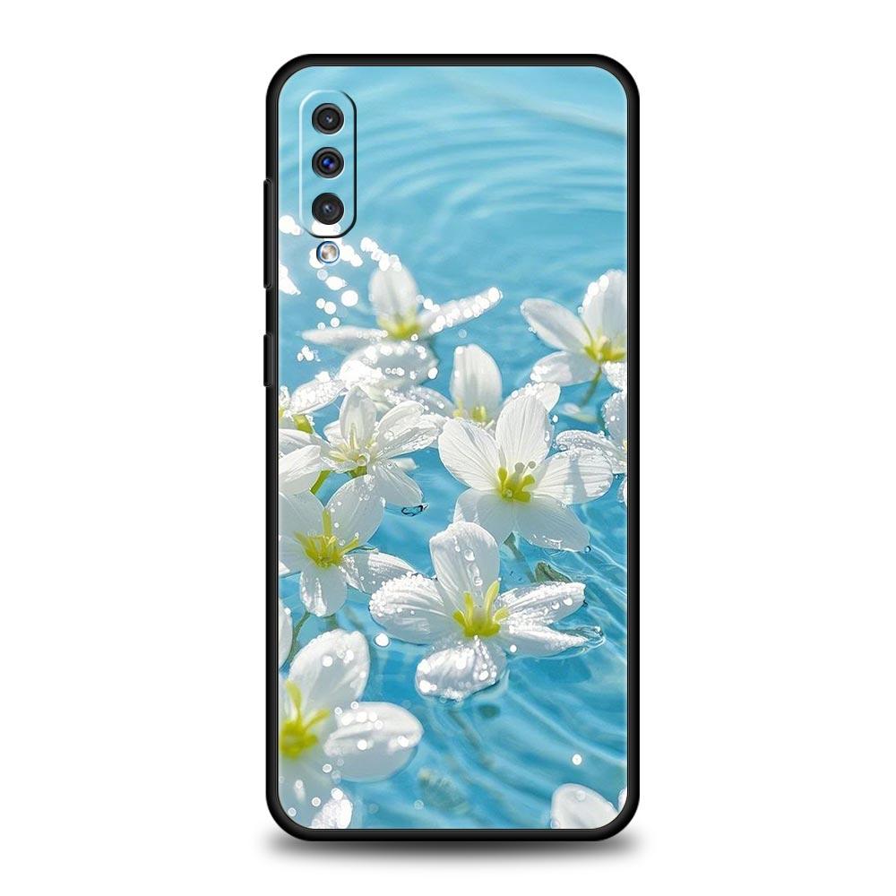 Soft Pale Little Flower Case For Samsung A26 A36 A56 A54 A52 A50 A70 A40 A12 A14 A16 A22 A24 A42 A34 A32 5G A04s A06 5G Cover