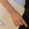 New 925 Sterling Silver Double Layer Bracelet Simple Style Charming Woman Bracelet Birthday Party Gift Exquisite Jewelry
