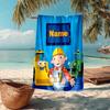 Personalisierbares, ultraweiches Strandtuch mit Bob der Baumeister-Thema, Ideal für Pool - Camping, Tauchen - Perfekter Reisebegleiter, Lebendiges Strandtuch.