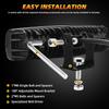 DERI 6 Inch LED Light Bar, 2PCS 6000LM Spot Slim Light Pods With Cutoff Line, Off Road LED Driving Fog Reverse Backup Light Bar For Truck Pickup Car