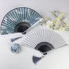 Vintage Chinesischer Stil Faltfächer Stofffächer Tanzfächer Tragbar Sommer Handfächer Bühne
