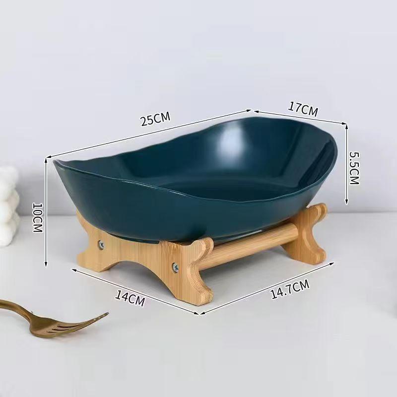 Fruit Bowl for Kitchen Counter Dining Table Serving Bowls with Bamboo Stand Tiered Storage Basket for Fruit Vegetable Snacks
