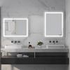 Bathroom Mirror Bathroom Mirror Wall Mirror LEDs, Touch Switch, Anti-Fog Function, 60 x 80 x 4 cm, White