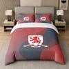 3Pcs Bedding SetMiddlesbrough FC Soft Bed Sheet and Two Pillowcases Home Bedroom Decor