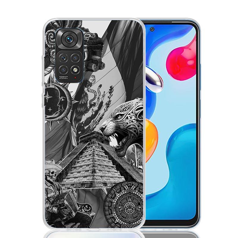 

Mayan Stone Totem Pole Phone Case For Xiaomi Redmi Note 13 14 15 Pro Plus 12S 12 14S 11S 11E 10 10S 11 11T 5G 4G Cover Coque Red Redmi Note 14 Pro 5G