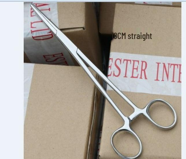 Large Curved Hemostatic Forceps for Fishing Hook Removal