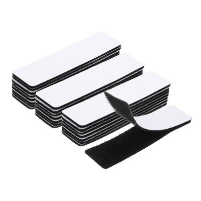 Strong Self-Adhesive Hook and Loop Fastener Tape Rectangle Nylon Sticker Adhesive Tape For Home Office Car DIY Craft Black