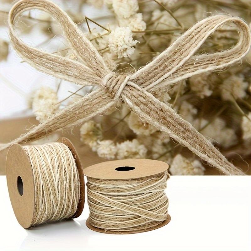 393.7-inch Natural Jute Rope, Suitable for Crafts, Gift Wrapping, and DIY Projects Durable Beige Jute Cord with Spool For Handicrafts Garden Gifts