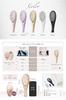 Featured On "Hiruobi" (Japanese TV Show) Wavewave Ems Hairbrush with Red LED, Smooth Hair, Cushion Brush, and Comb, Perfect Birthday Gift for Women, W