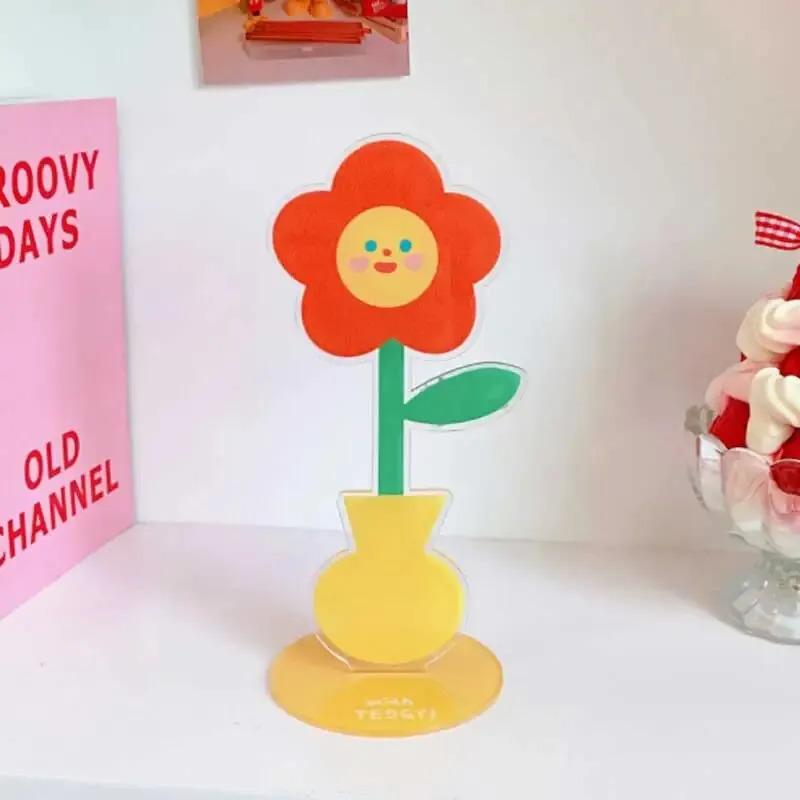 Creative Flower Photo Clip Acrylic Card Holder Table Number Holder Note Memo Holder Wedding Party Desktop Decoration Card Clamp