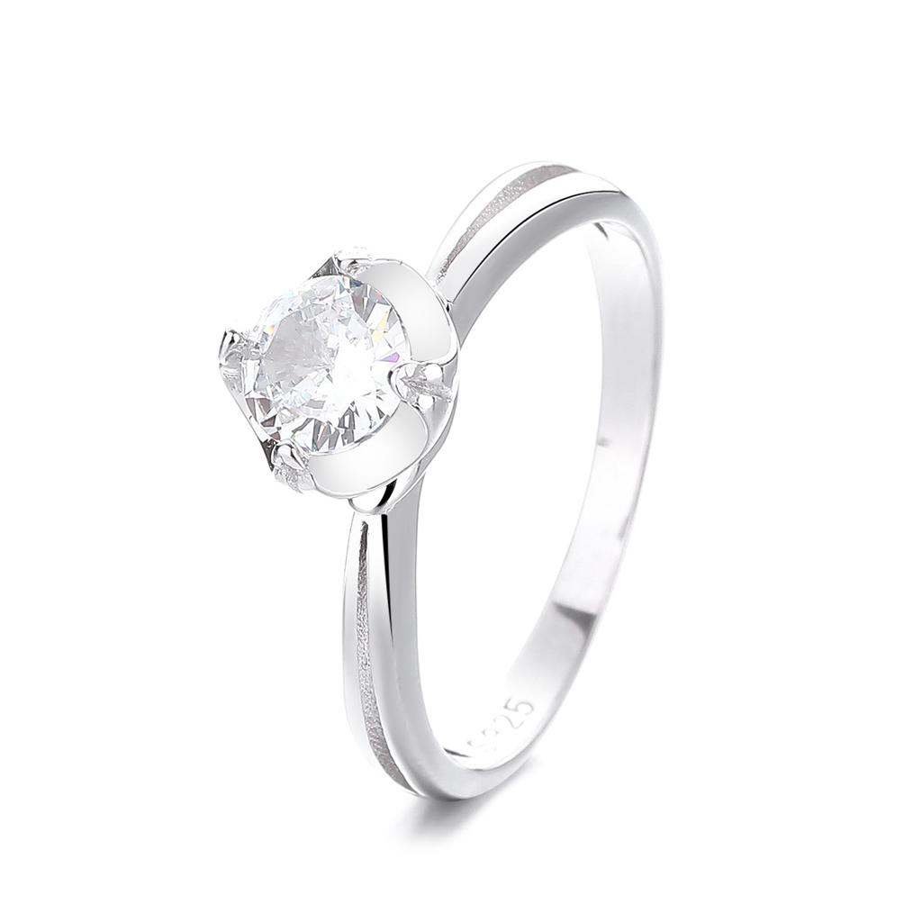 Fine Jewelry 925 Silver Crown Zircon Ring