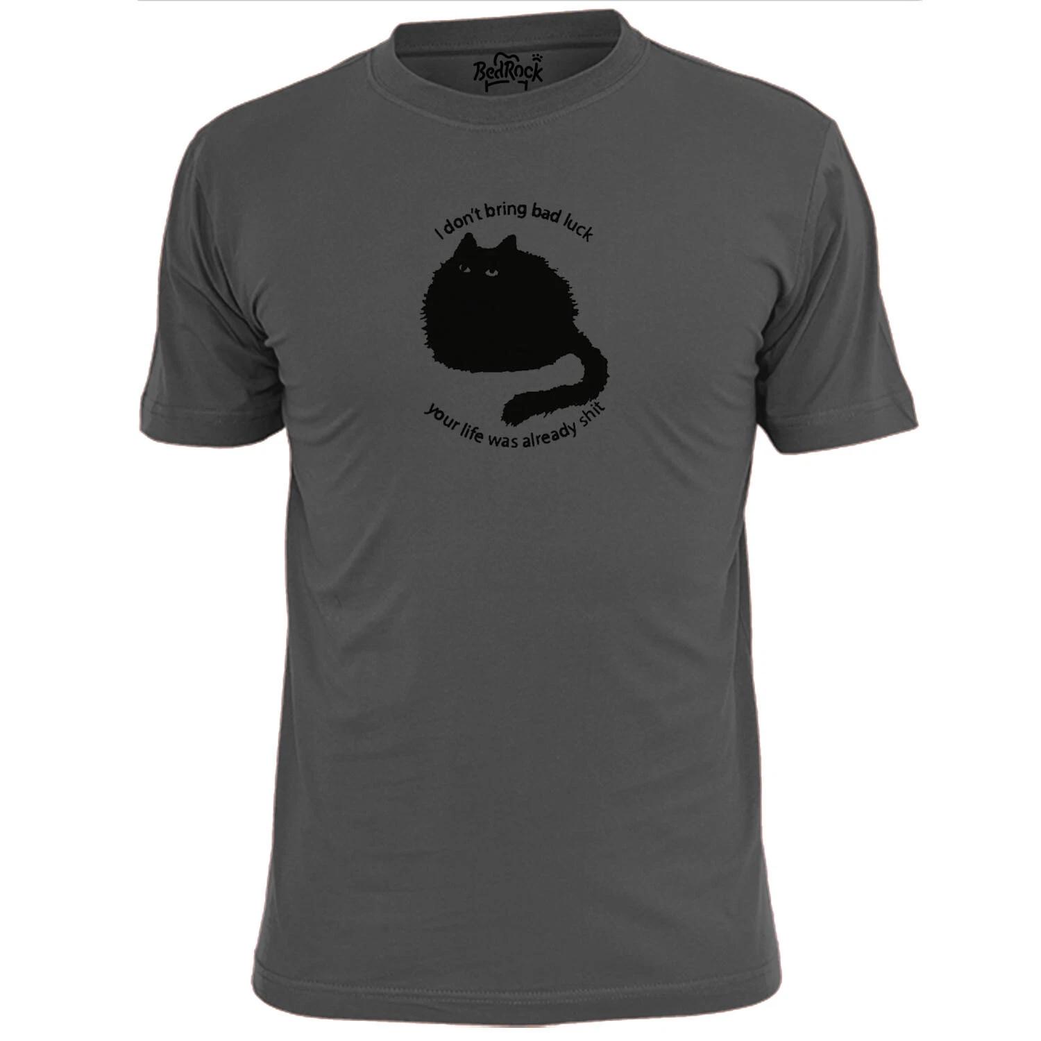 Mens Funny Black Cat Rude T shirt Pets 3XL