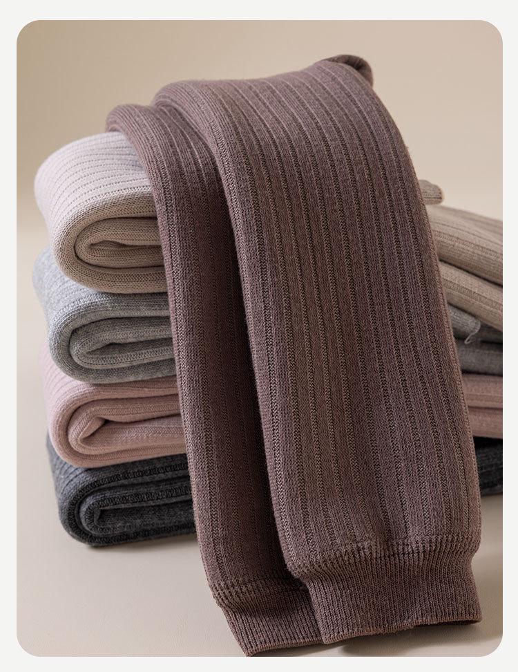 2025 Fleece-Lined Striped Leggings for Girls - Thick, Warm, and Stylish for Autumn & Winter