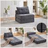 Foldable Sofa Bed, Sofa Bed with Cushion, Mattress with Backrest, Portable Sofa, Comfortable Floor Sofa for Living Room and Bedroom (Gray Chenille)