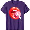 I'm A Sxcker For You Lips Lollipop Graphic Print Men's Casual Cotton T-Shirt