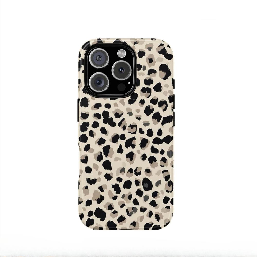 Retro spotted leopard print 2-in-1 phone case suitable for iPhone 17 16 15 14 13 12 11 Pro/Max/Plus anti drop and shockproof