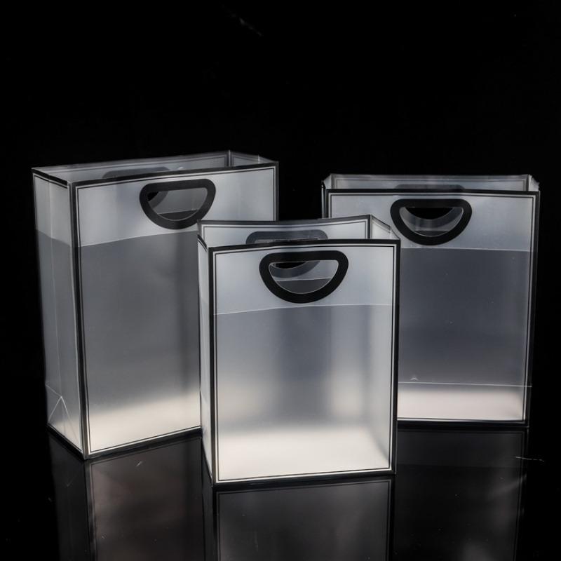 

5 шт. прозрачный пластиковый подарочный пакет сумка многоразовая скраб цветок подарочная упаковка свадьба день рождения вечеринка сумка конфеты упаковка 5pcs&15x25x9cm чёрный