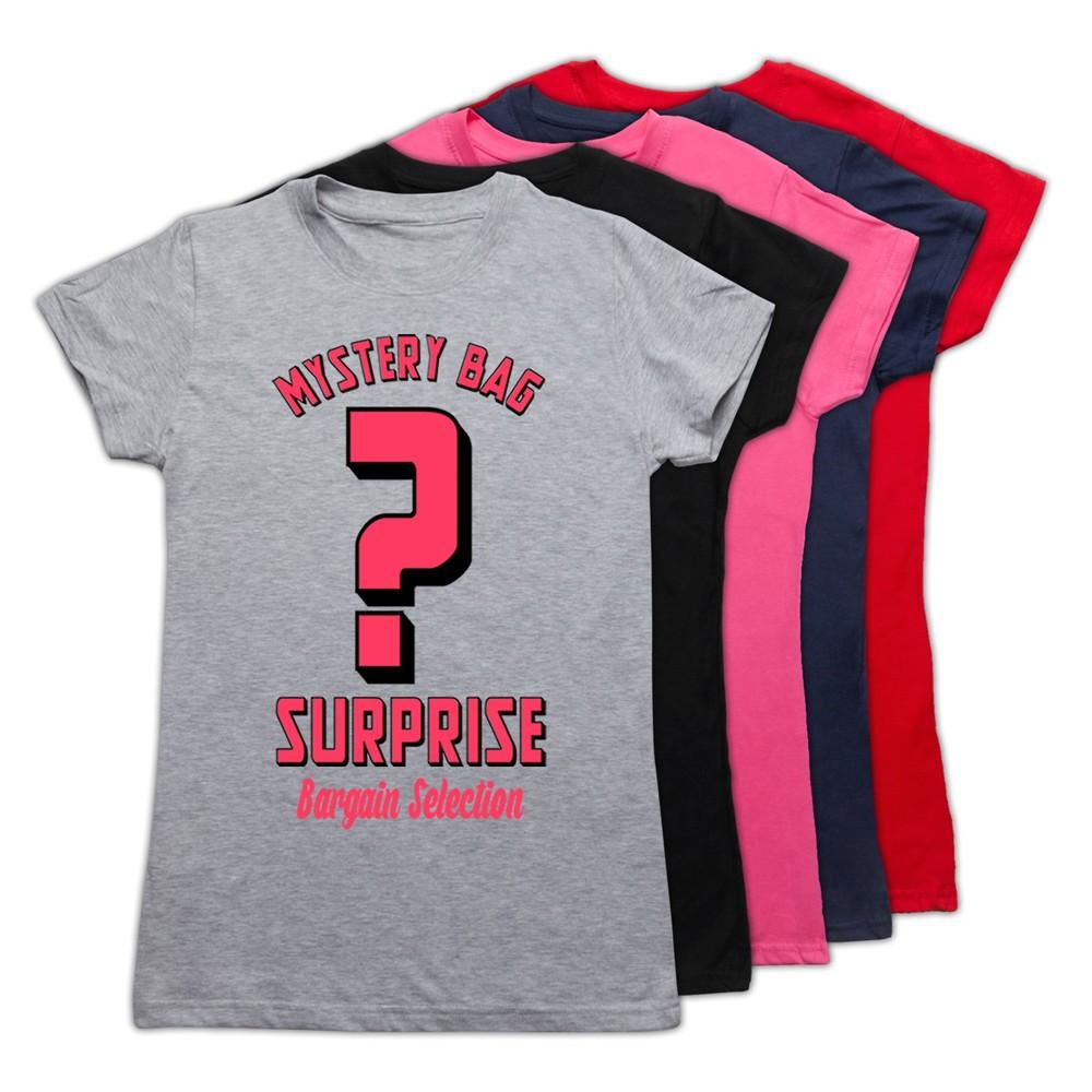 Mystery Bag Surprise Bargain Selection Pack, 5 Random Lucky Dip Women S T-Shirts 2XL