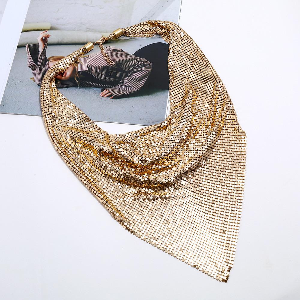 Scarf Mesh Sequin Collar Fish Scale Necklace Clothing Accessories Women For