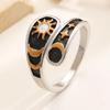 Ideal Gift Copper Adjustable Ring Featuring Moon Star Sun Pattern Sturdy Finger Rings for Daily Use Comfort and Style